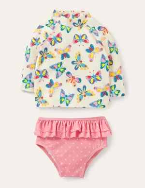 Rash Vest Set-Ivory Butterflies