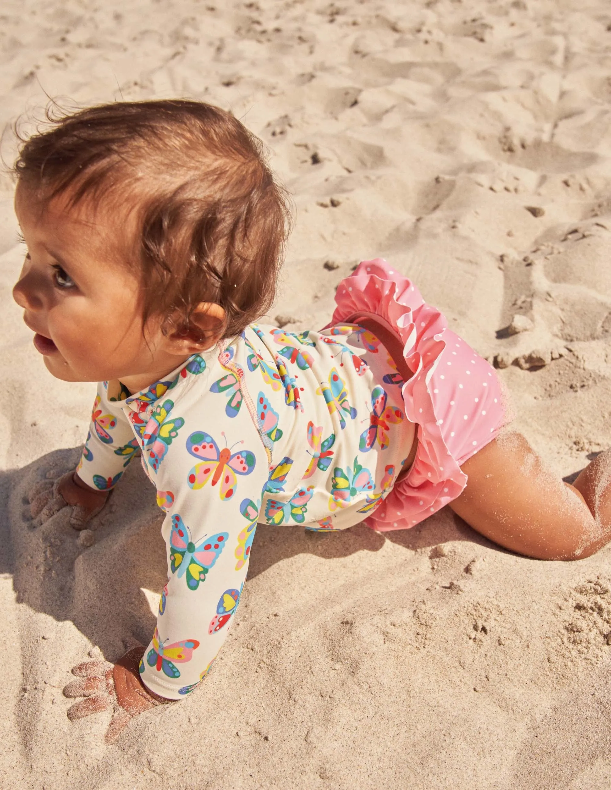Rash Vest Set-Ivory Butterflies