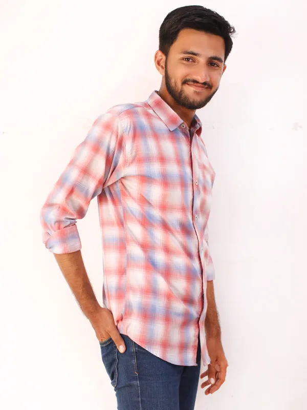 Red Checks Casual Shirt For Men AZ MCS21