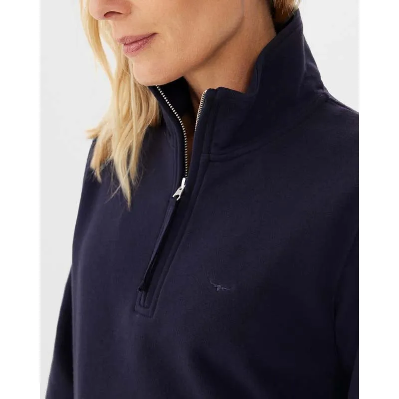 R.M.Williams Trickett Ladies Zip Neck Sweatshirt - Dark Navy
