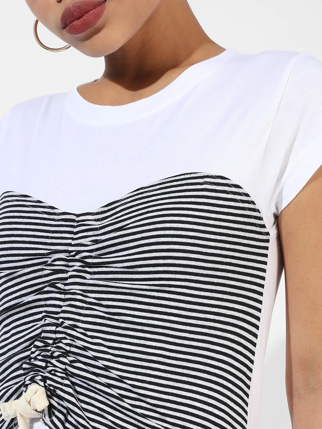 Ruched Stripe Top