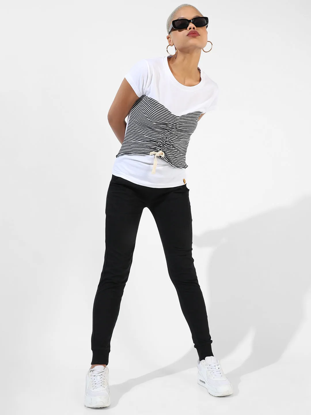 Ruched Stripe Top
