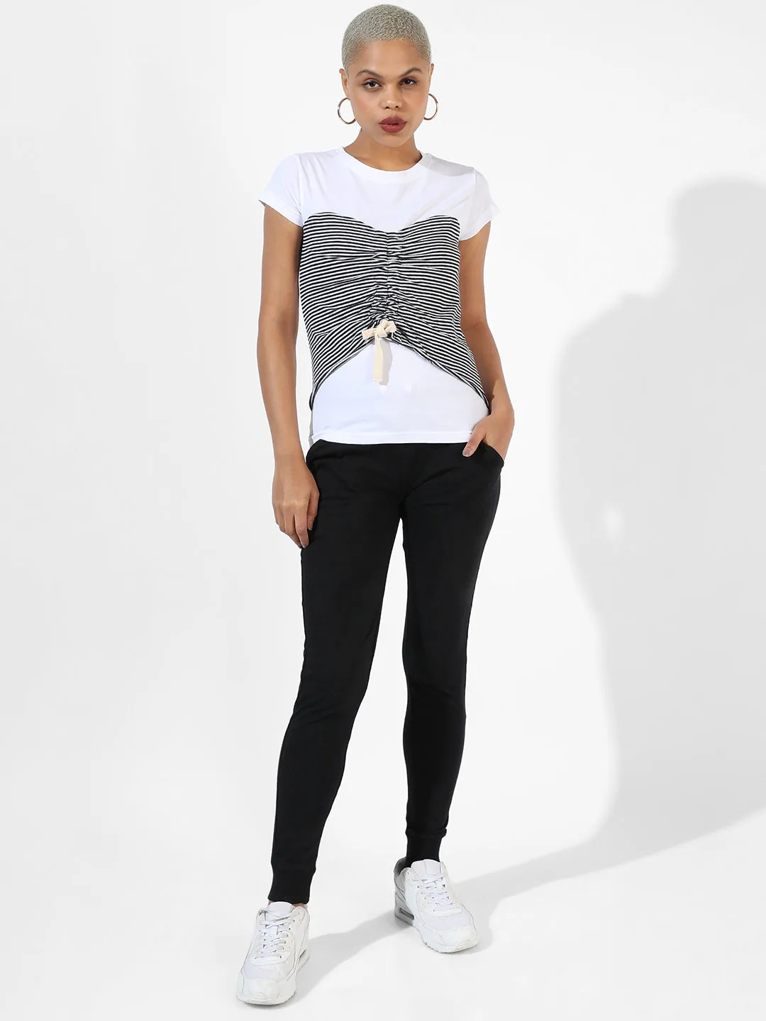 Ruched Stripe Top