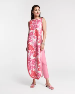 Sabrina Top Cotton Poplin Pink Hydrangea Print