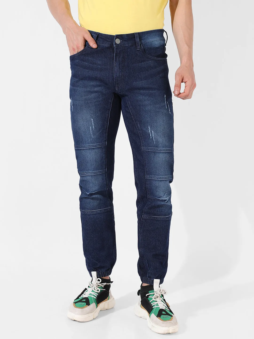 Self-Design Parallel Stitched Denim Jeans