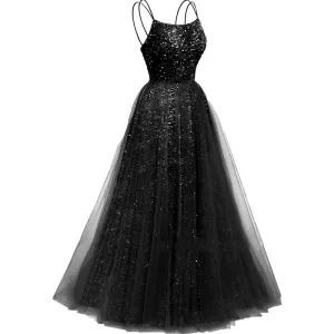Shiny Elegant Strapless Evening Dress