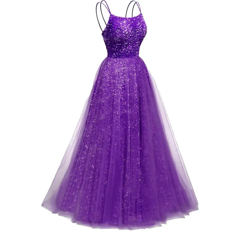Shiny Elegant Strapless Evening Dress
