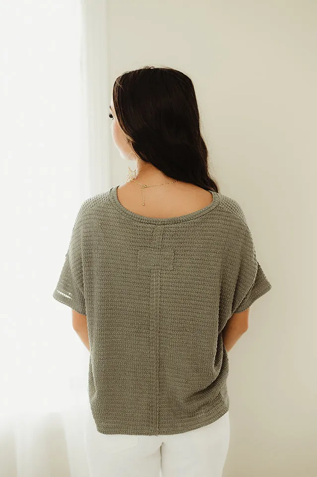 Short Sleeve Jacquard Sweater