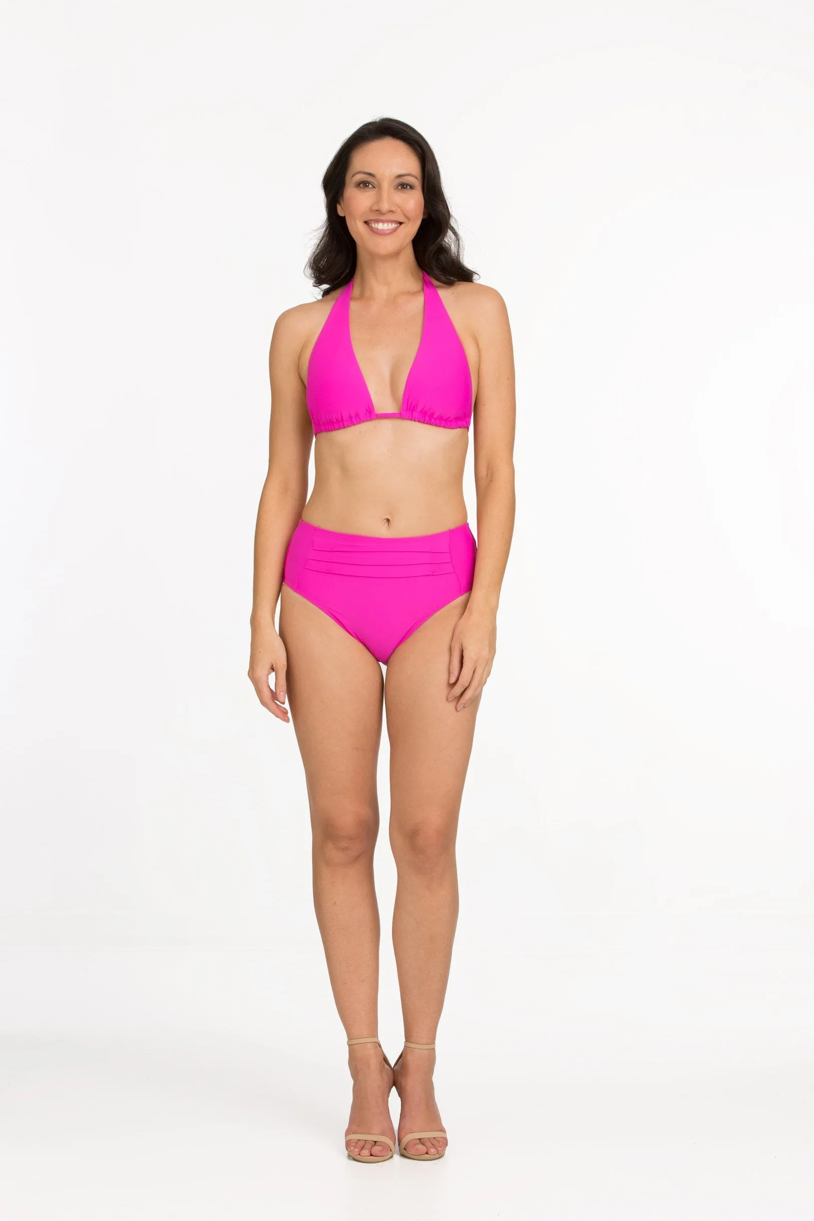 Solid Pleated Mid-Rise Bottom (Style 209)