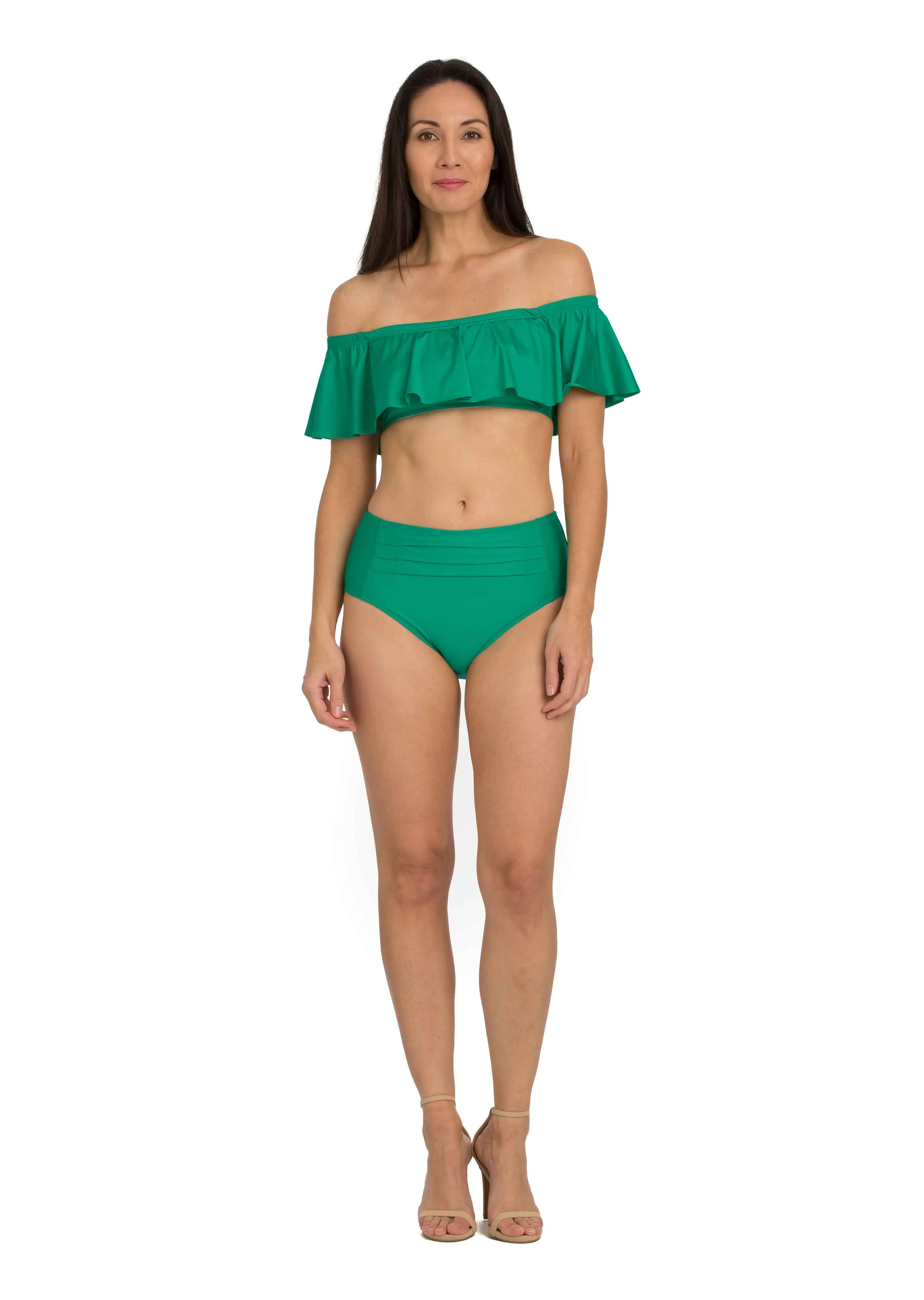 Solid Pleated Mid-Rise Bottom (Style 209)