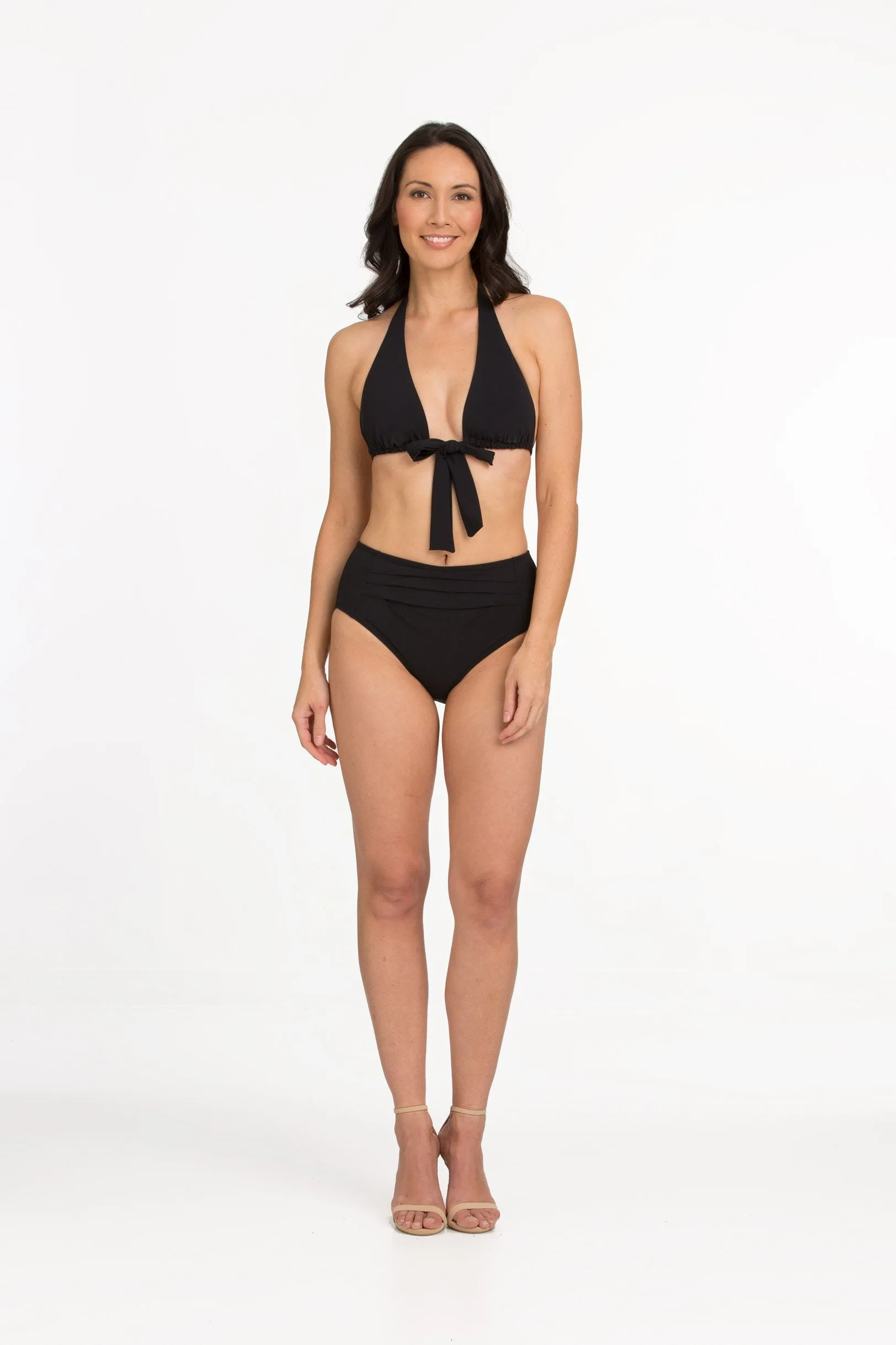 Solid Pleated Mid-Rise Bottom (Style 209)