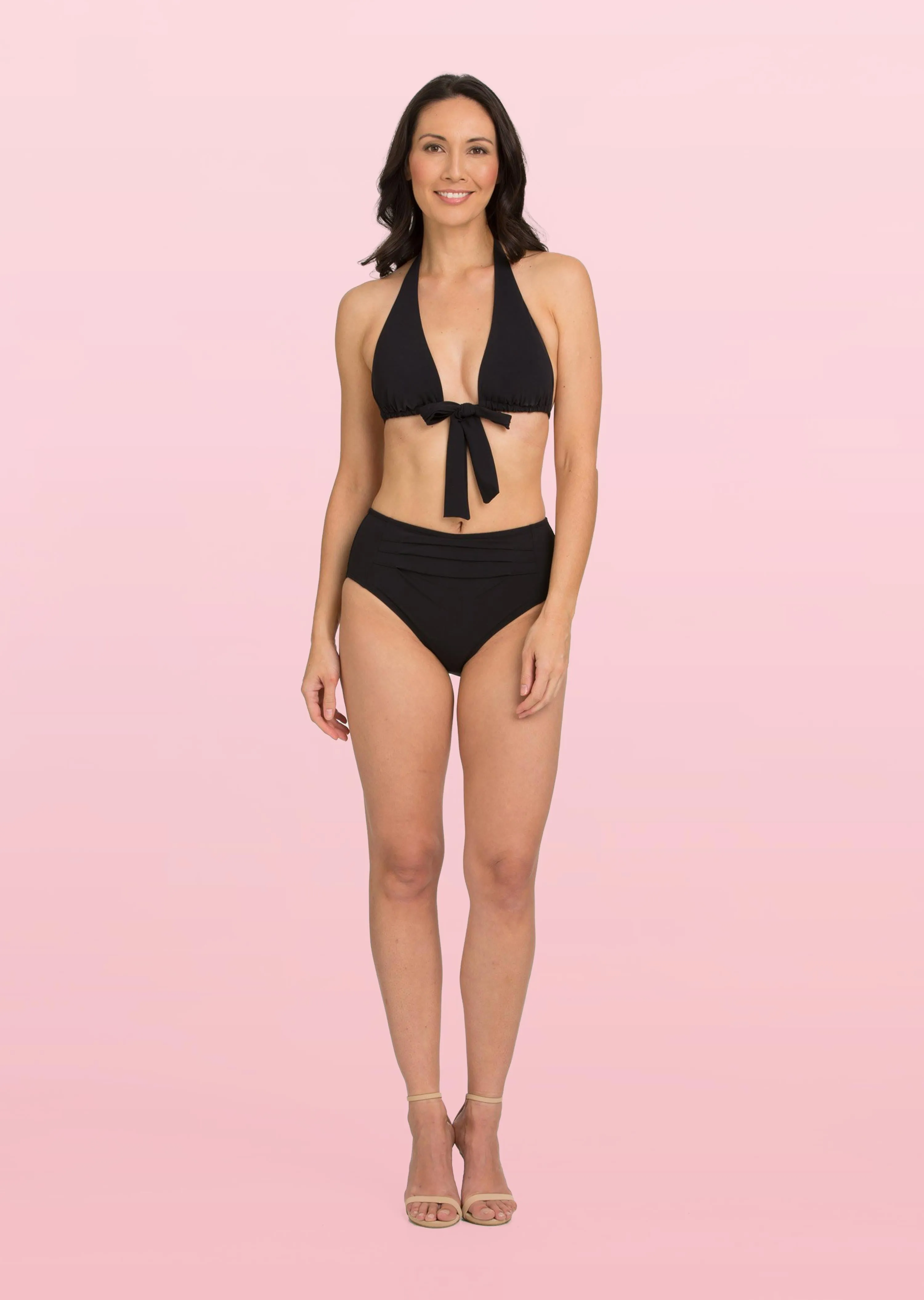 Solid Pleated Mid-Rise Bottom (Style 209)