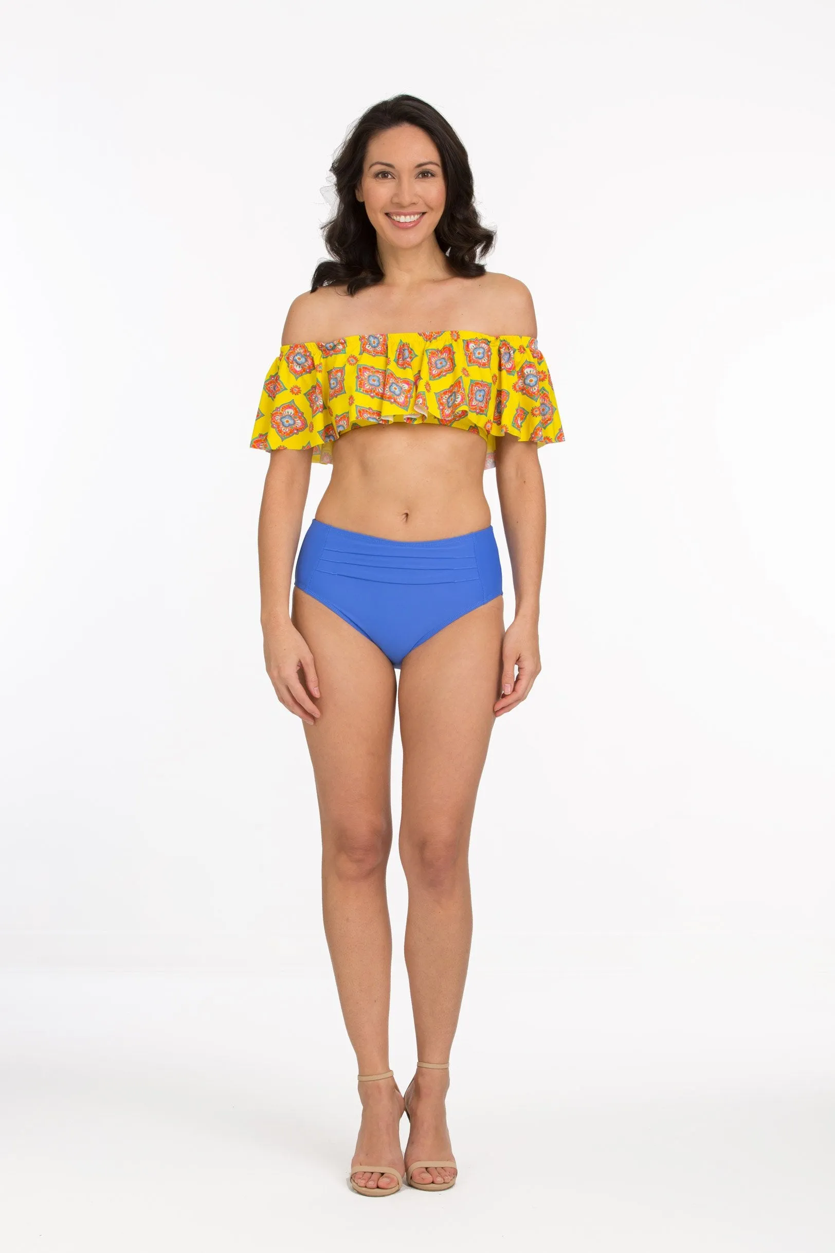 Solid Pleated Mid-Rise Bottom (Style 209)