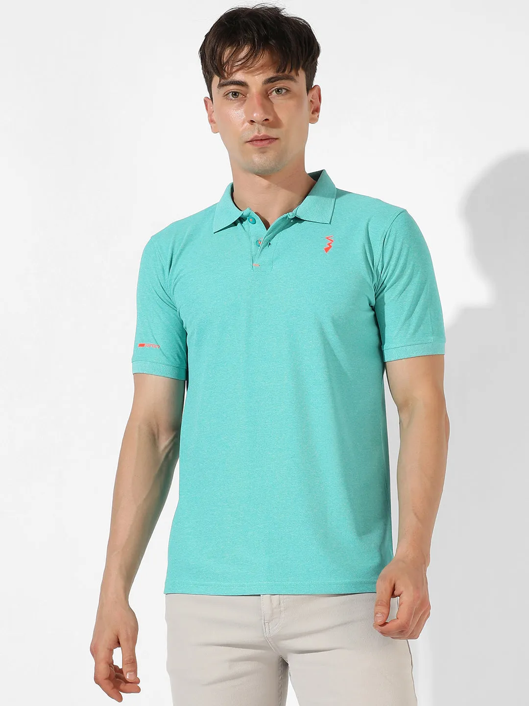 Solid Polo Activewear T-Shirt