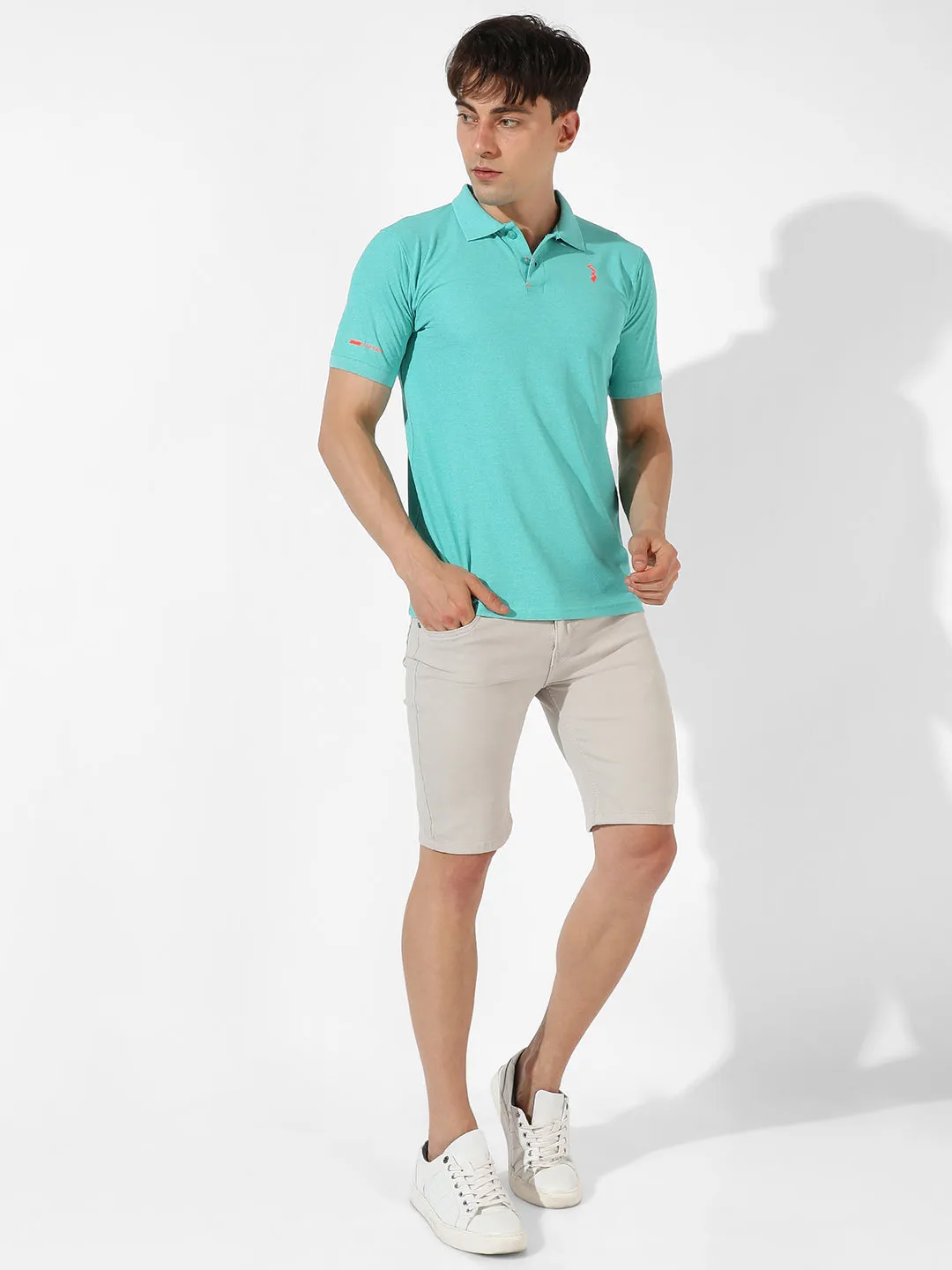 Solid Polo Activewear T-Shirt