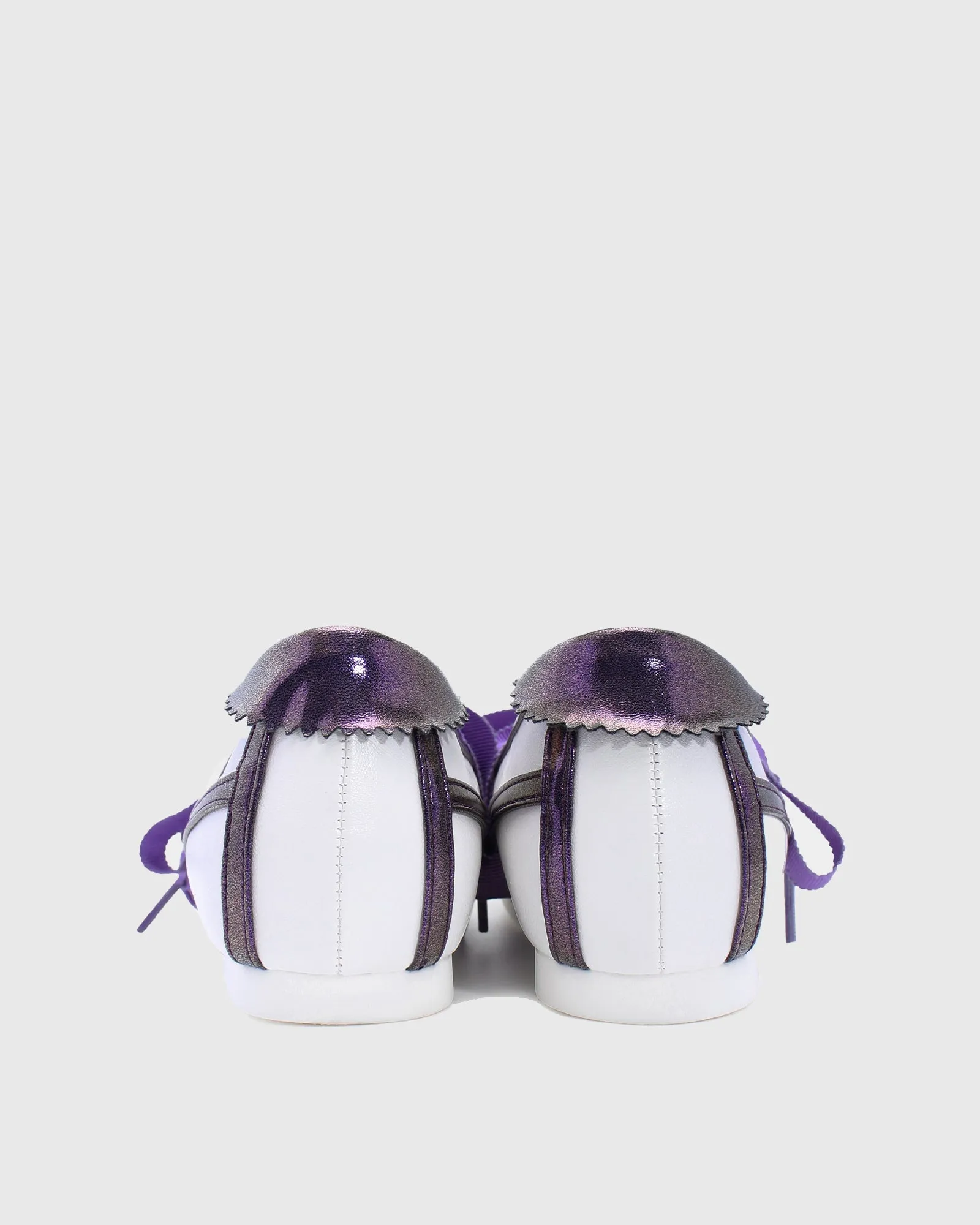 Sonia Hybrid Ribbon Ballet Flats In Purple