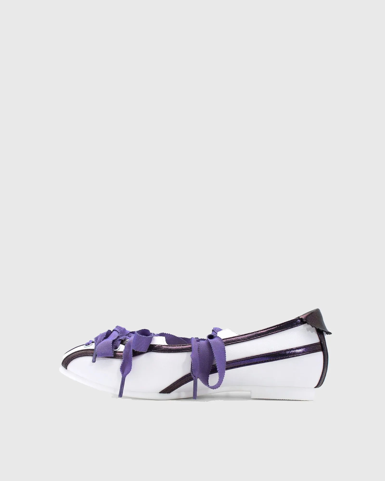 Sonia Hybrid Ribbon Ballet Flats In Purple