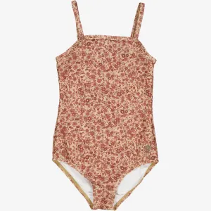 Swimsuit Manon - red flower meadow