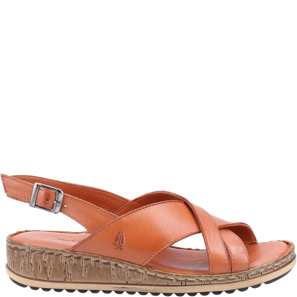 Tan Elena Crossover Wedges