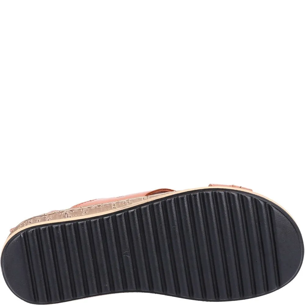 Tan Elena Crossover Wedges