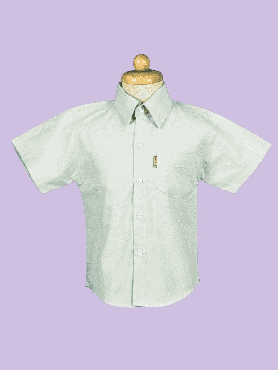 Thailand Light Green Boys’ Short Sleeve  Shirt – Classic and Casual Style